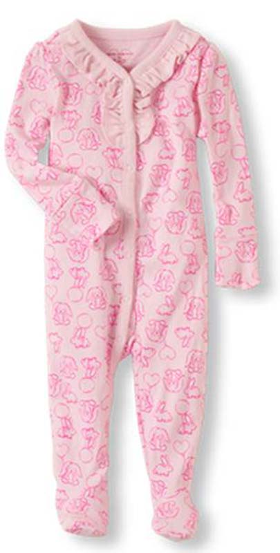 Children's one-piece footed pajamas