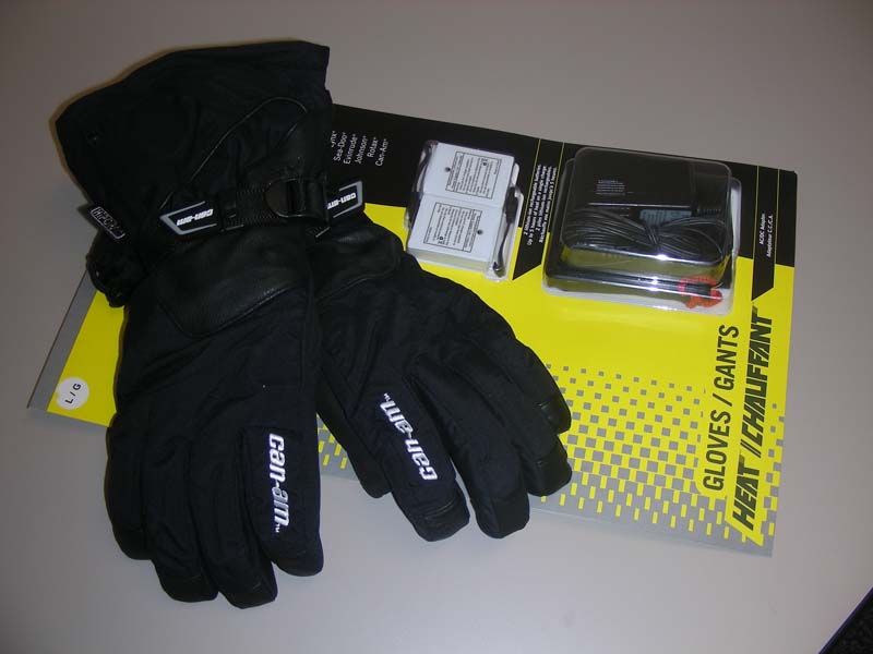 Ski-Doo® and Can-Am® heated gloves and Lithium-Ion Rechargeable Batteries.