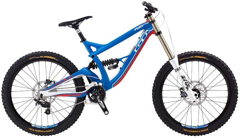 GT downhill mountain bicycles