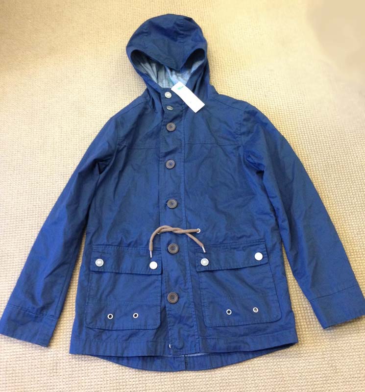 Boy's hooded jacket with a waist drawstring