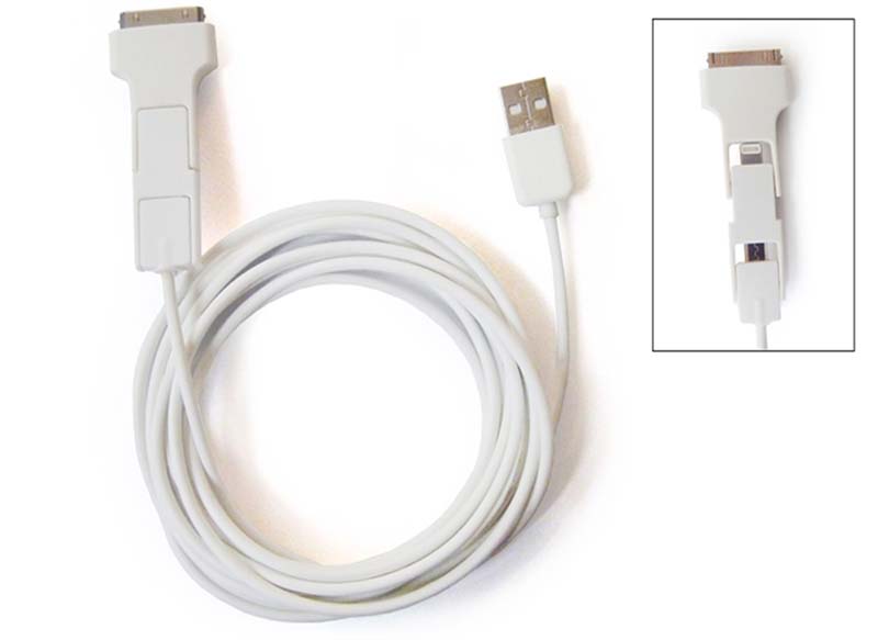 3-in-1 USB phone charger