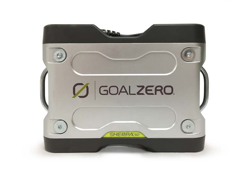 Goal Zero Sherpa brand 50 and 120 rechargeable battery packs