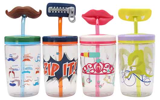 Klickpick Home Kids Cups Set - 12 Ounce Children Tumbler with