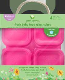 2- and 4-ounce glass food cube sets