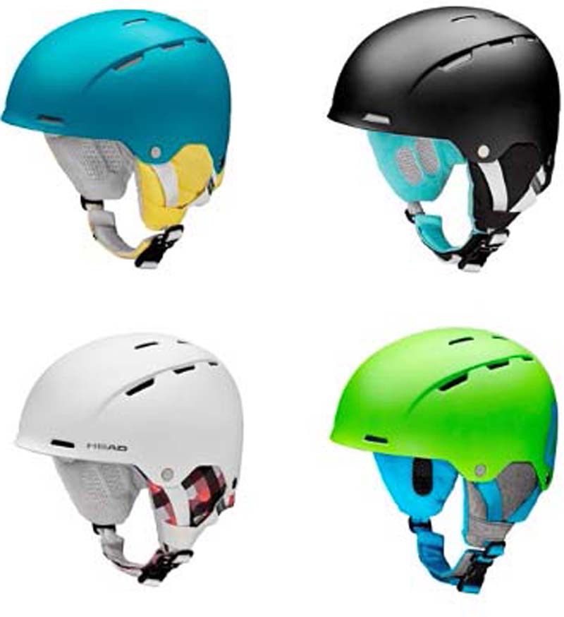 Head ski and snowboard helmets