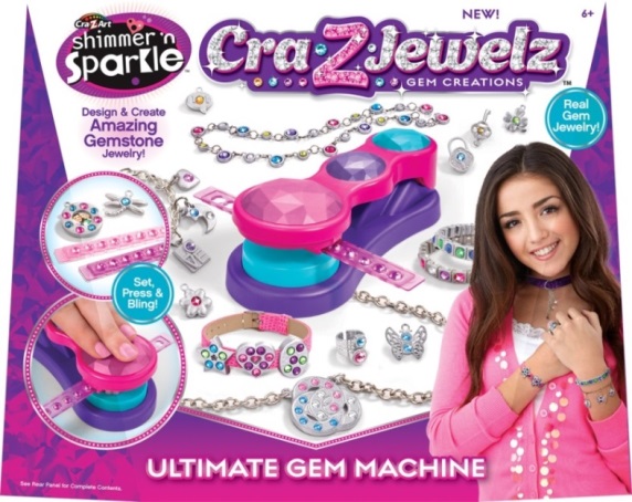 Shimmer N’ Sparkle Cra-Z-Art Cra-Z-Jewelz Gem Creations Ultimate Gem Machine (UPC #884920174504)