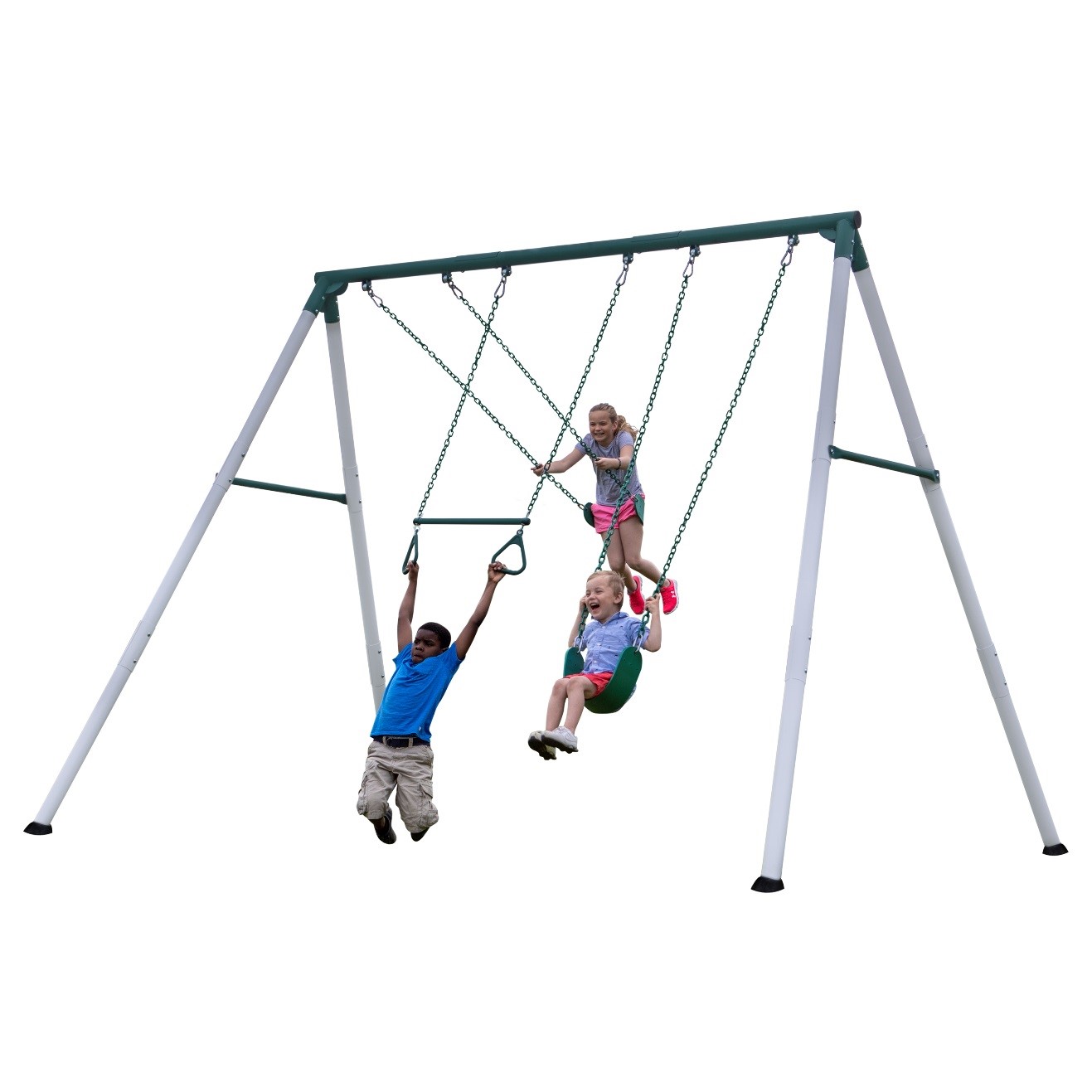 Backyard Discovery Big Brutus, Little Brutus and Mini Brutus metal A-frame swing sets