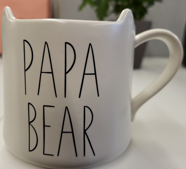 Indigo branded Papa Bear and Mama Bear Mugs