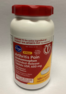 Kroger Arthritis Pain Acetaminophen, 225 count bottles