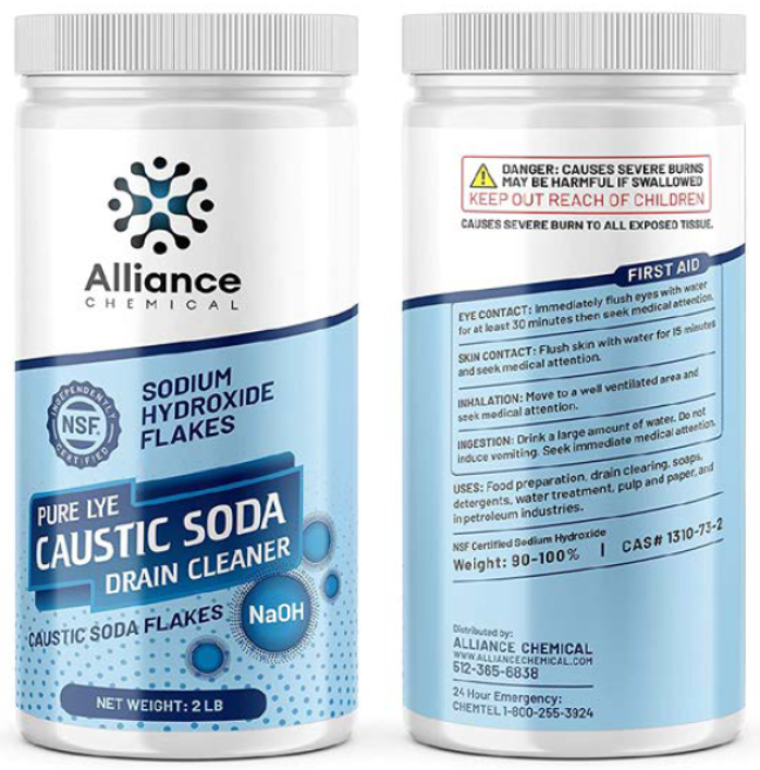Sodium Hydroxide Flakes, Pure Lye, Caustic Soda Drain Cleaner and Sodium Hydroxide Flake (Caustic Soda Flake)