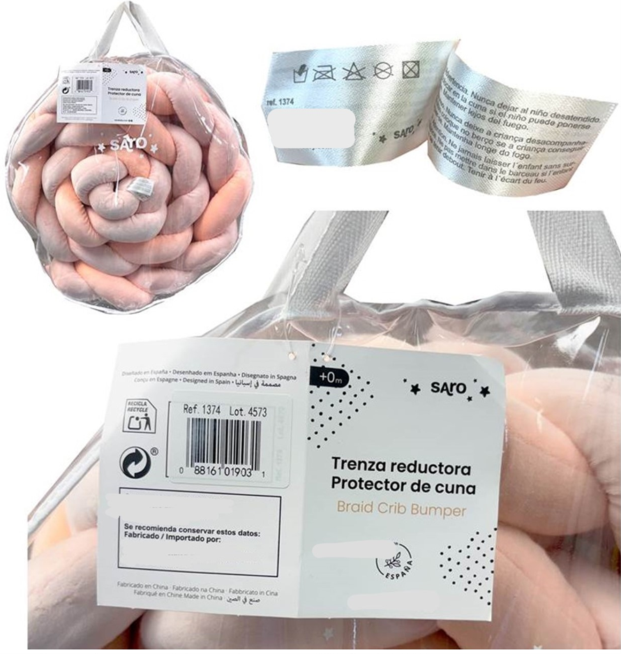 Location of product tags showing "Ref. 1374"