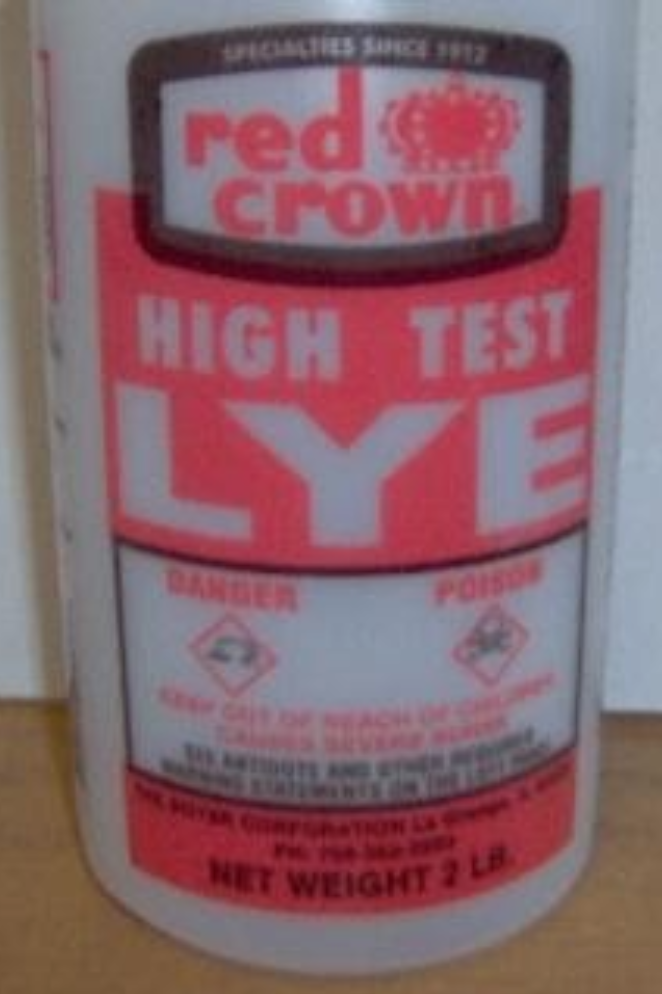 The Boyer Corporation Red Crown Lye for Soap Making, Sodium Hydroxide Pure High Test Food Grade Lye, Caustic Soda, Drain Cleaner and Clog Remover, 3