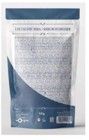 The weight and batch number appear on the back of the product