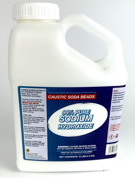 Recalled Midwest Lubricants 99% Pure Sodium Hydroxide Caustic Soda Beads