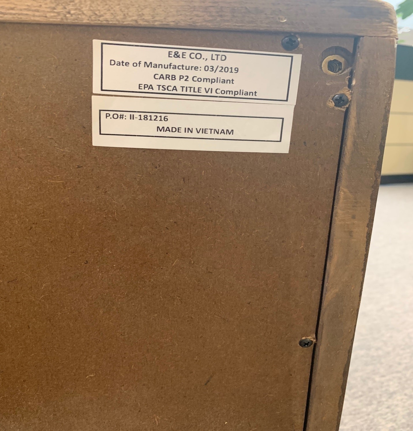 E&e INK+IVY Renu three-drawer dressers — About 1,800 - safety alert, image 3