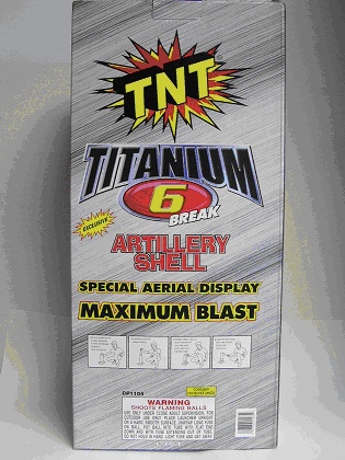 "T6" Titanium 6 Break Artillery Shell Fireworks