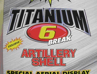 "T6" Titanium 6 Break Artillery Shell Fireworks