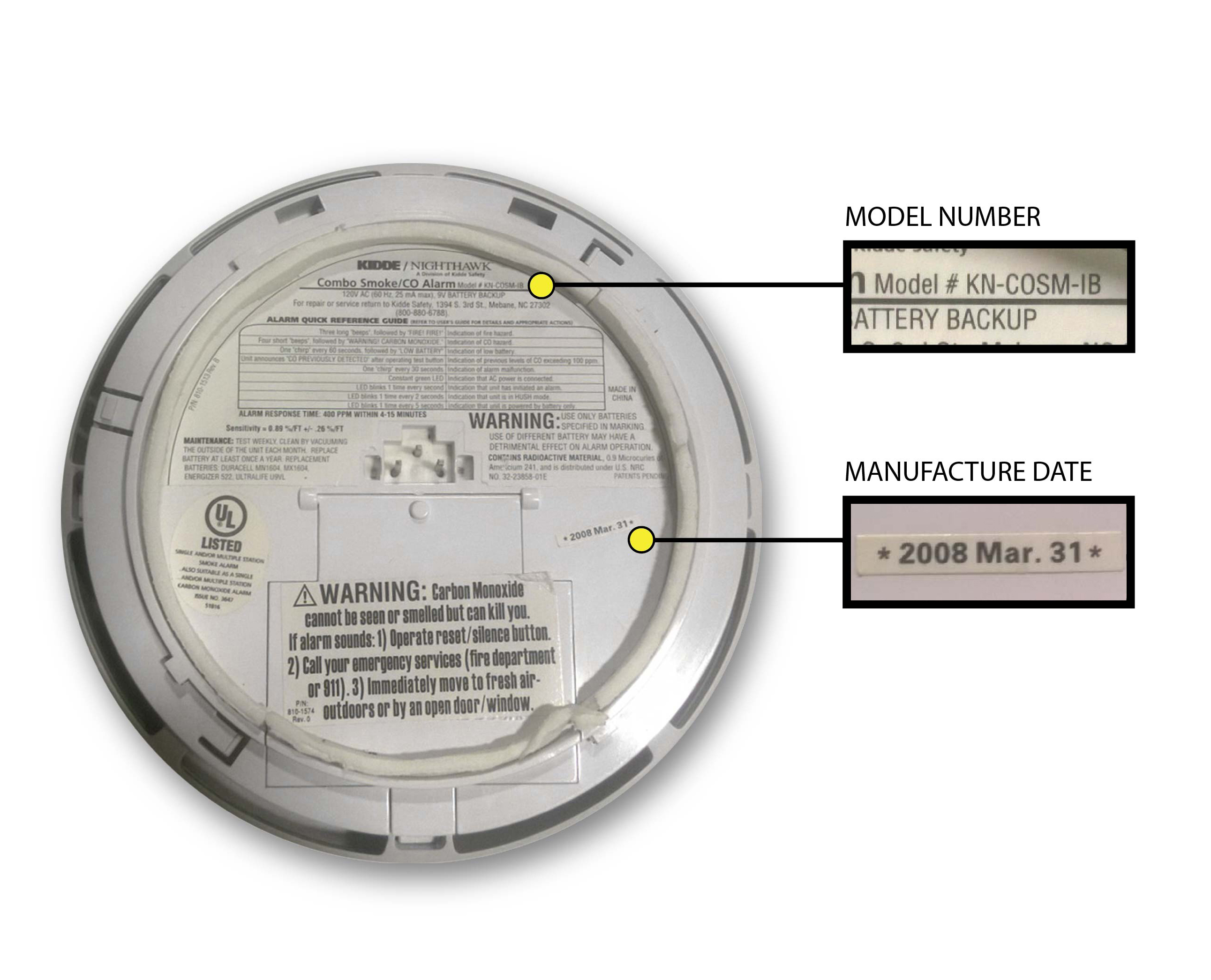 Worry-Free AC Wire-in Combination Smoke & Carbon Monoxide (CO