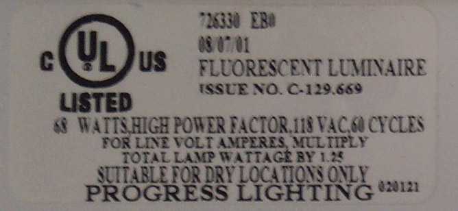 Fluorescent ceiling and bathroom lights