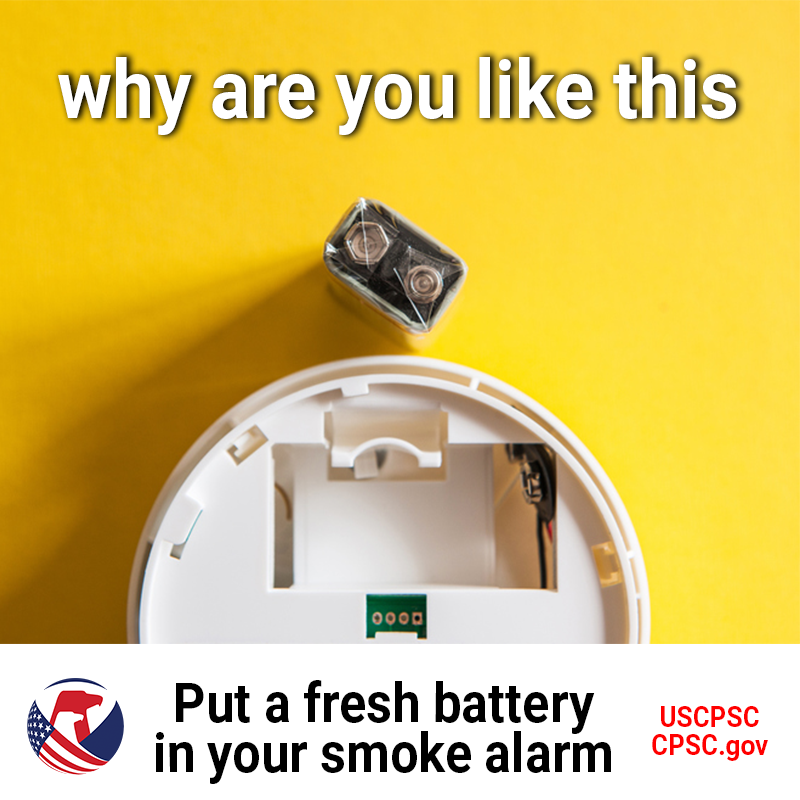 why are you like this, put a fresh battery in your smoke alarm