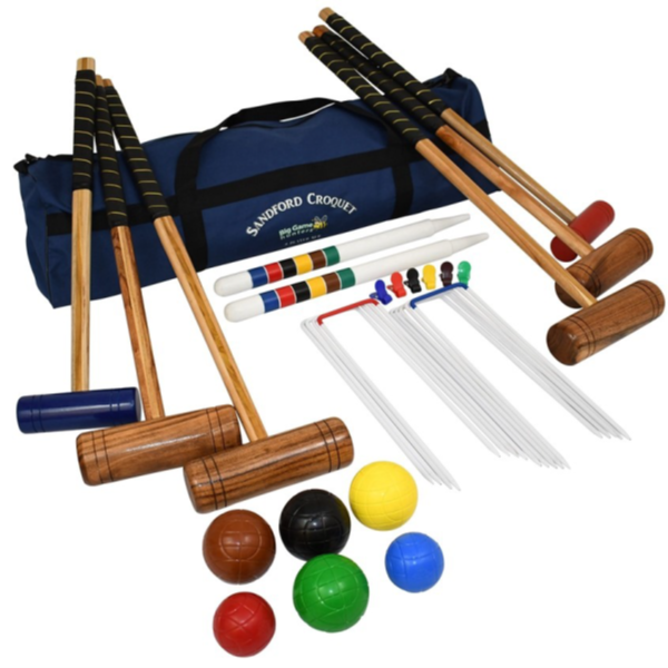 Recalled Sandford Family 6-Player Croquet Set - Big Game Hunters branded