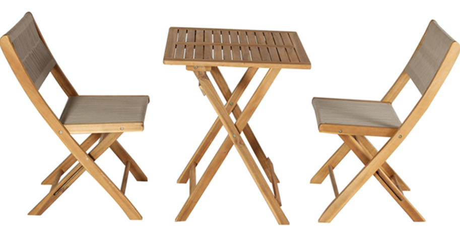 Recalled Foldable Bistro Set Chairs in beige