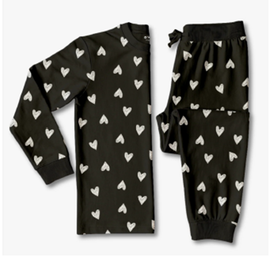 Recalled The Black Sheep Fam Kids' Unisex Jogger Pajama Sets (Hearts)