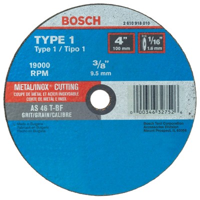 Type 1 Abrasive Cut-Off Wheels