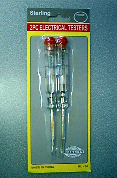 Sterling-brand screwdriver-type circuit testers