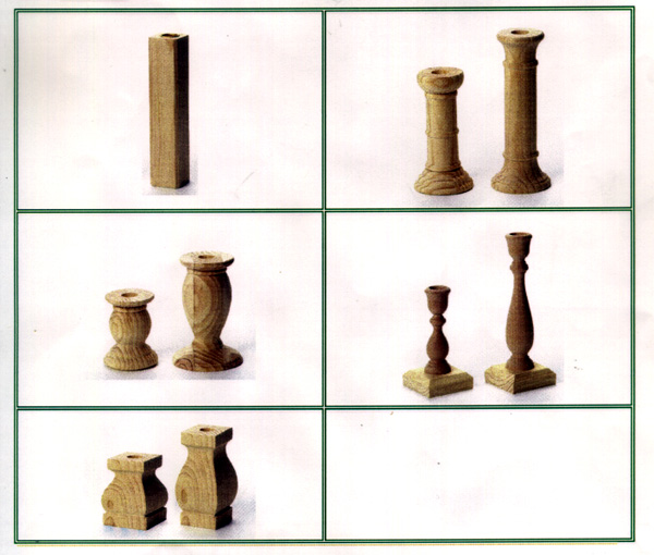 Wooden candle holders