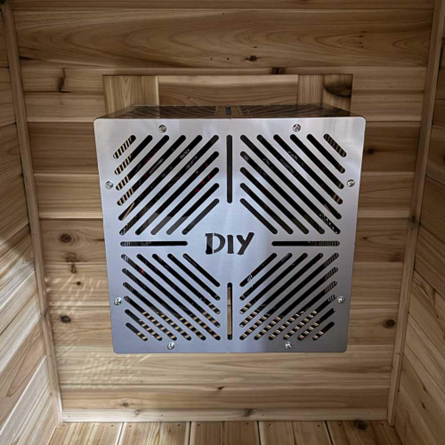Recalled DIY Sauna Heater Kit (shown assembled in sauna)