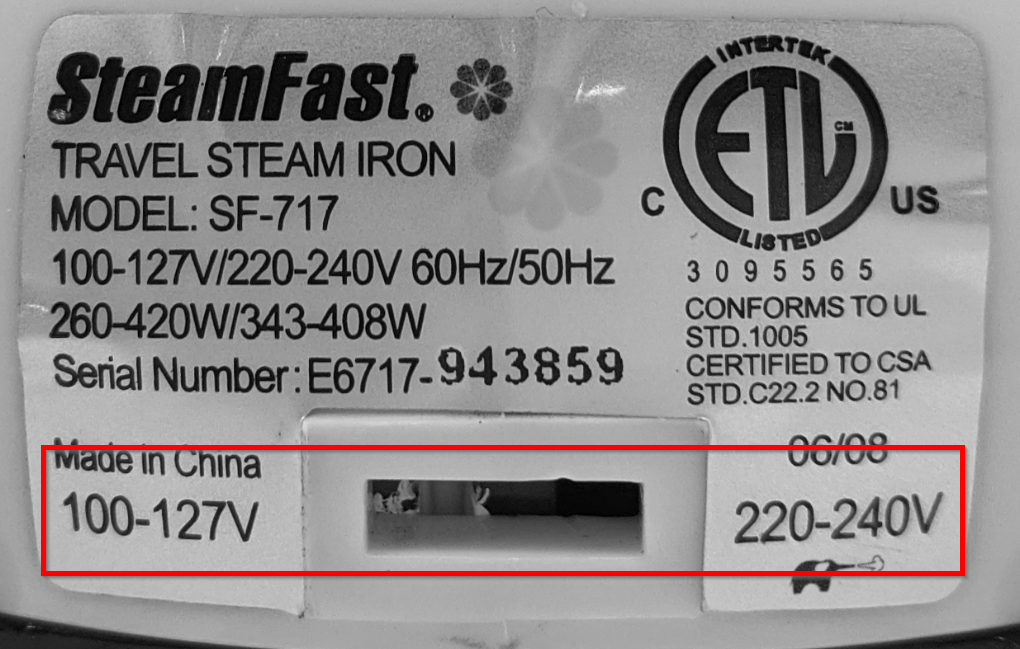 Travel iron recall for Steamfast and Brookstone irons sewing discussion  topic @ PatternReview.com