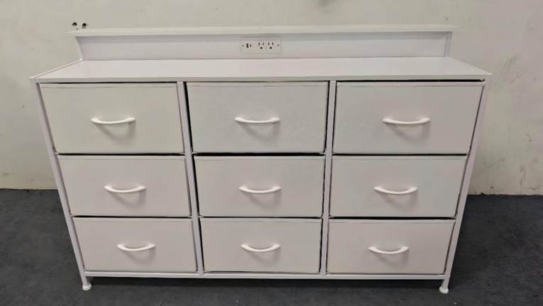 Recalled DUMOS Nine-Drawer Television Stand Dresser – sold in white, black, gray and brown