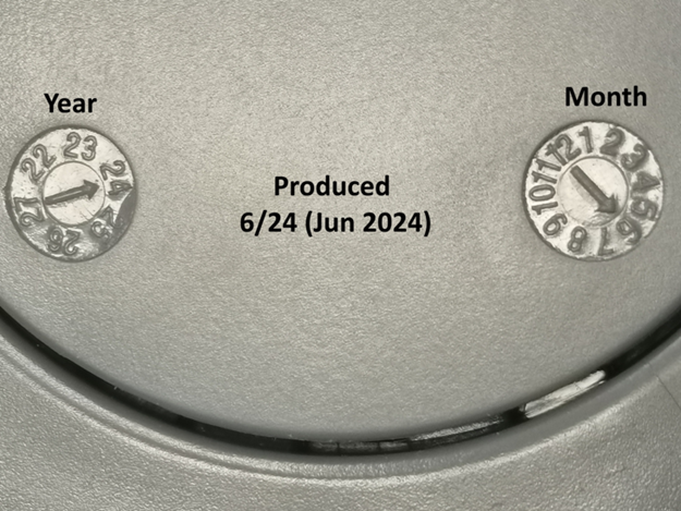 Date code located on the base of recalled lantern