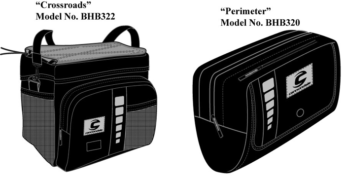 "Crossroads" and "Perimeter" Handlebar Bags