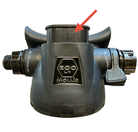 Location under the mouthpiece where serial number will be located