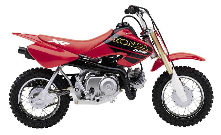 Year 2000 and 2001 Honda XR50R off-road motorcycles