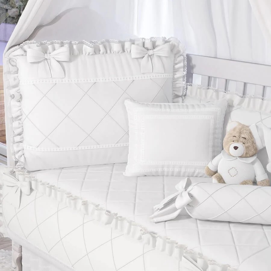 Recalled 7-Piece Classic White Crib Bedding Set