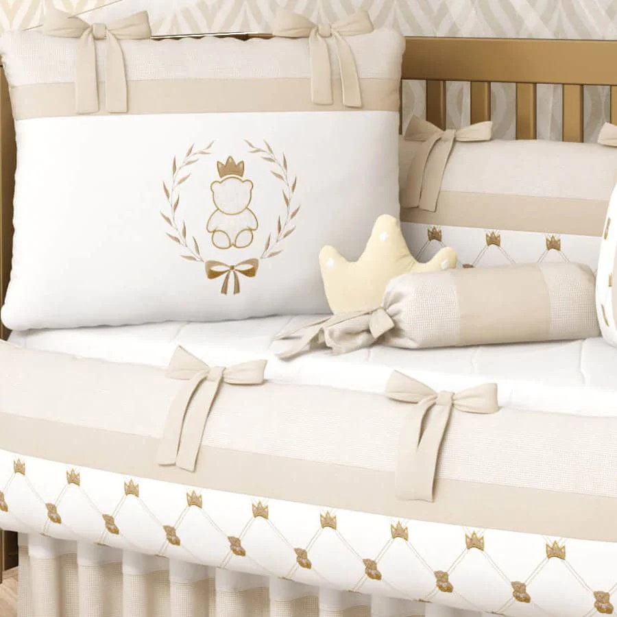 Recalled 7-Piece Straw Classic Teddy Bear Crib Bedding Set