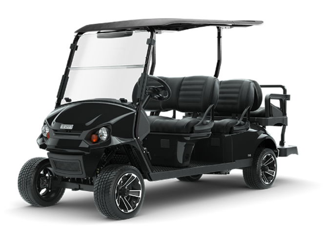 Electric Powered E-Z-GO ELiTE Express L6 and EliTE Express S6 PTV and Tracker OX EV vehicles