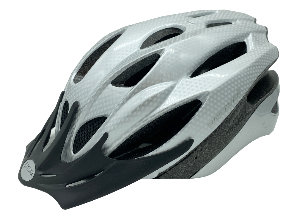 Recalled Ventura helmet model number 731434 in white carbon