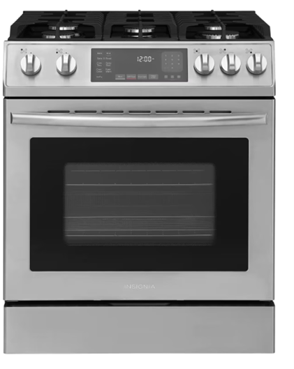 Recalled Insignia Front Control Gas Range, model number: NS-RGFCGS2