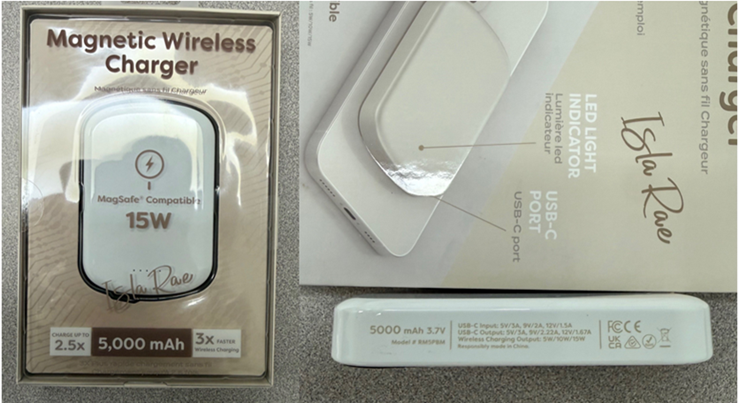 Recalled Isla Rae Magnetic Wireless Charger (white)