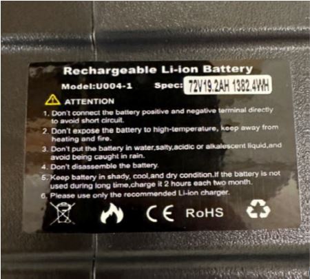 Unit Pack Power U004/U004-1 e-bike battery