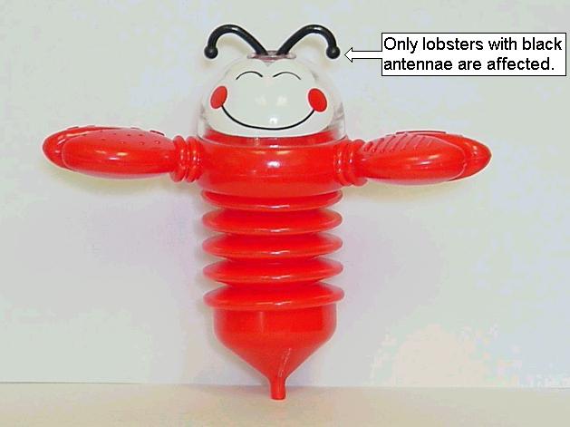 Lobster toy (attached to Ocean Friends Stationary Entertainer)
