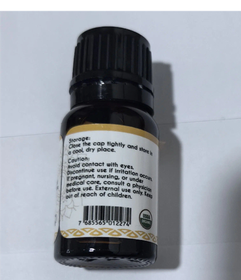 Recalled LOTUSJOY Sweet Birch Essential Oil Bottle - Back