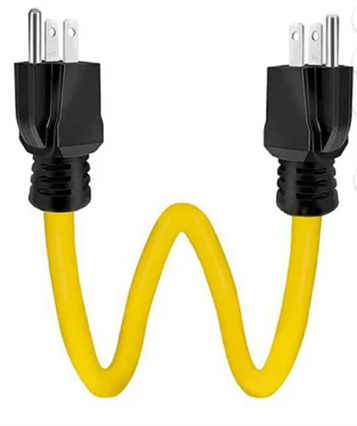 Male-to-male Extension Cord – yellow