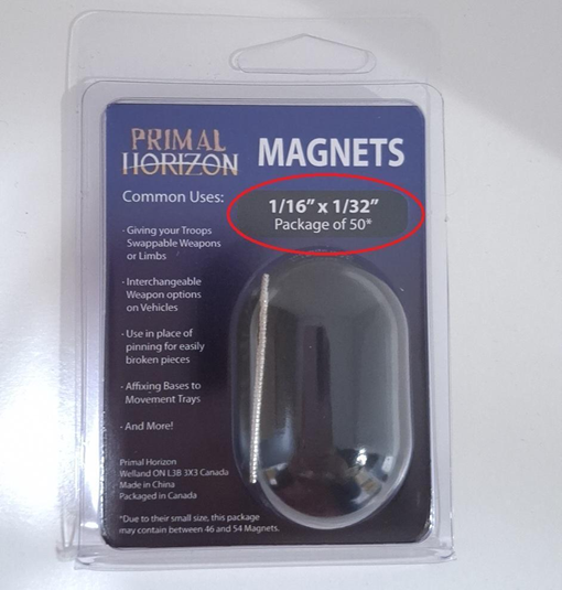 Recalled Primal Horizon Disc Magnets – front of package