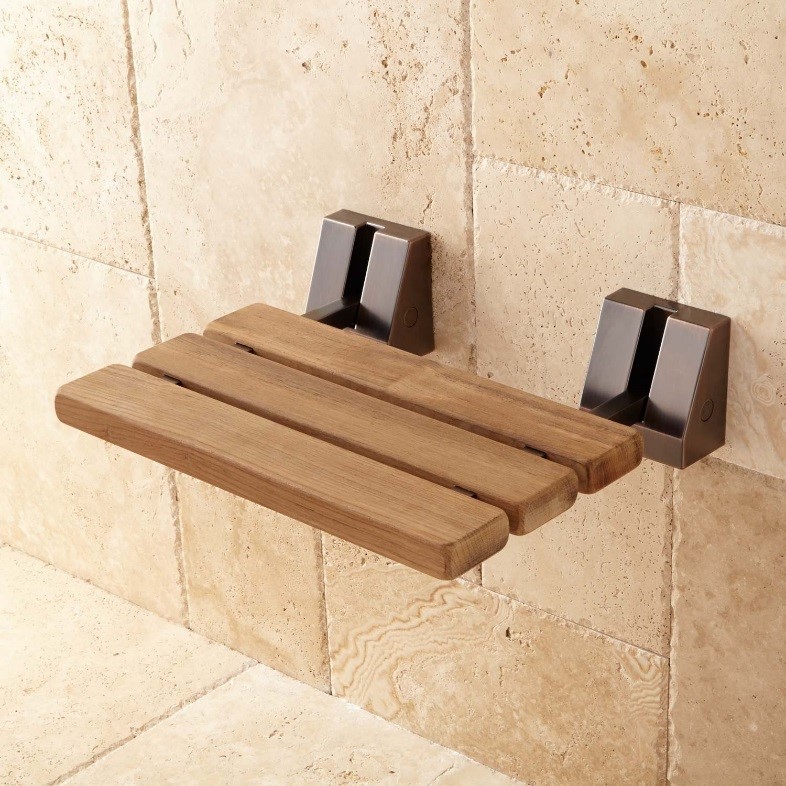 Wall-mounted shower seats
