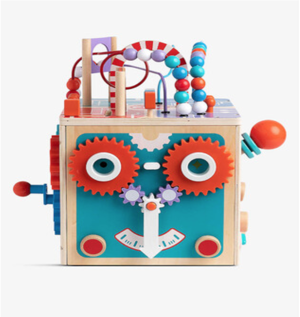 FAO Schwarz Toy Wood Play Smart Robot Buddy(s) and FAO Schwarz Toy Wood Sensory Boards